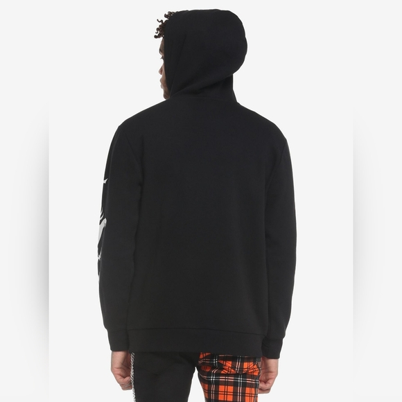 Tim Burton's The Nightmare Before Christmas hoodie Lg. Jack sleeve detail UNISEX - Picture 4 of 8